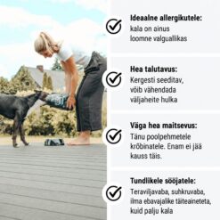 Tales & Tails pehme koeratoit - kuivtoit kalaga | Sniffy - Parima sõbra heaks Tales & Tails pehme koeratoit - kuivtoit kalaga | Sniffy - Parima sõbra heaks