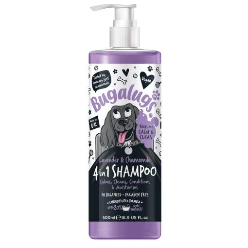 Bugalugs lavendli ja kummeli lõhnaline 4-in-1 šampoon | Sniffy - Parima sõbra heaks