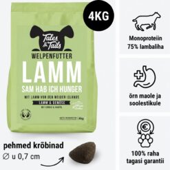 Tales & Tails monoproteiin koeratoit - pehme kuivtoit lambalihaga kutsikatele | Sniffy - Parima sõbra heaks Tales & Tails monoproteiin koeratoit - pehme kuivtoit lambalihaga kutsikatele | Sniffy - Parima sõbra heaks