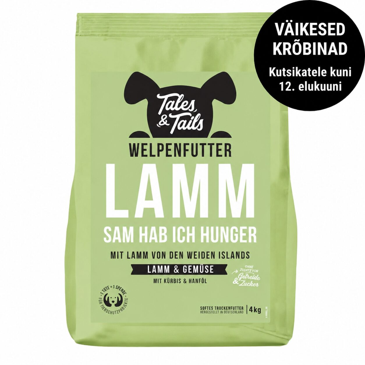 Tales & Tails monoproteiin koeratoit - pehme kuivtoit lambalihaga kutsikatele | Sniffy - Parima sõbra heaks Tales & Tails monoproteiin koeratoit - pehme kuivtoit lambalihaga kutsikatele