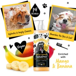 Bugalugs banaani ja mango šampoon koertele - tropikaline lõhn | Sniffy - Parima sõbra heaks Bugalugs banaani ja mango šampoon koertele - tropikaline lõhn | Sniffy - Parima sõbra heaks