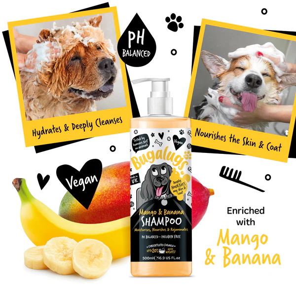 Bugalugs banaani ja mango šampoon koertele - tropikaline lõhn | Sniffy - Parima sõbra heaks Bugalugs banaani ja mango šampoon koertele - tropikaline lõhn - Image 3