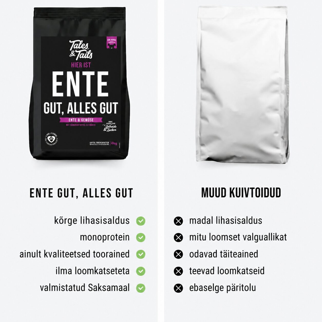 Tales & Tails Monoprotein Dog Food - Soft Dry Food with Duck Meat | Sniffy - Parima sõbra heaks Tales & Tails Monoprotein Dog Food - Soft Dry Food with Duck Meat - Image 3