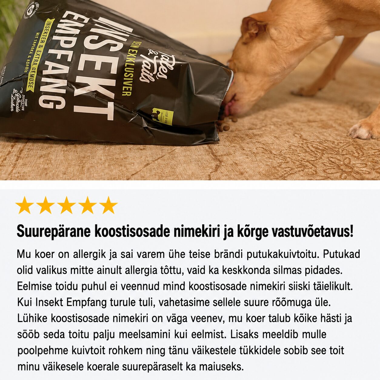 Tales & Tails Monoprotein Dog Food - Soft Dry Food From Insects | Sniffy - Parima sõbra heaks Tales & Tails Monoprotein Dog Food - Soft Dry Food From Insects - Image 7