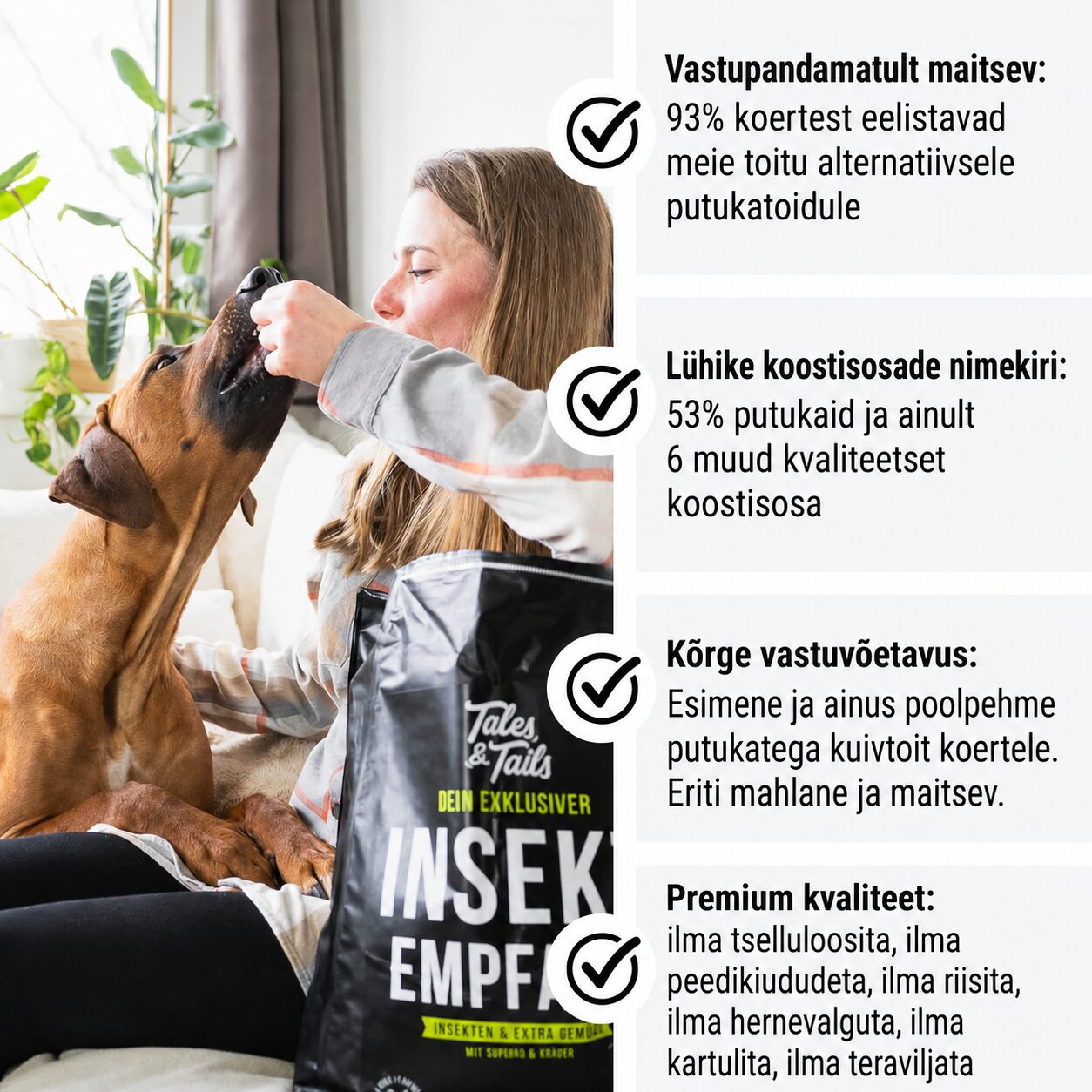 Tales & Tails Monoprotein Dog Food - Soft Dry Food From Insects | Sniffy - Parima sõbra heaks Tales & Tails Monoprotein Dog Food - Soft Dry Food From Insects - Image 2