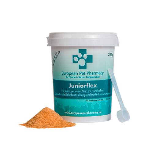 European Pet Pharmacy noorkoertele mõeldud liigeseid toetav pulber Juniorflex | Sniffy - Parima sõbra heaks