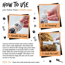 Bugalugs Oatmeal Detangling Foam Comb for Dogs and Cats | Sniffy - Parima sõbra heaks