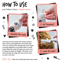 Bugalugs Papaya and Coconut Detangling Foam Comb for Dogs and Cats | Sniffy - Parima sõbra heaks