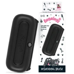 bugalugs karvaeemaldushari koertele kassidele hobustele must deshedding hari koerale ja kassile karvaeemaldushari roostevaba kammiga lemmiklooma hooldushari – vähendab karvaajamist bugalugs grooming tool – hari koerale ja kassile