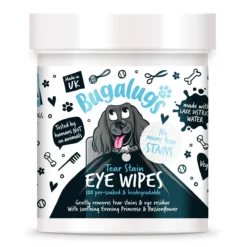 bugalugs silmalapid pisaralaikude eemaldamiseks koeral eelniisutatud silmapuhastuslapid tundliku nahaga koerale bugalugs looduslik silmahooldus koertele koera silmade puhastamine – bugalugs silmalapid biolagunevad puhastuslapid lemmiklooma silmadele