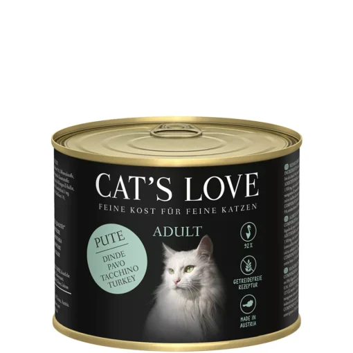 cats love märgtoit kalkuniga täiskasvanud kassile kalkunilihaga kassitoit lõheõliga 92 protsenti liha sisaldav märgtoit kassile teraviljavaba märg kassitoit cat’s love cat’s love turkey paté kassitoit