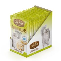 Cat Fest kanafileed želees kassieine – märgtoit kanafileega täiskasvanud kassile