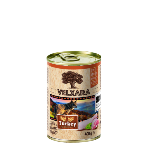 Velxara monoproteiin märgtoit koertele kalkunilihaga 400g