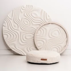 Rexproduct Coco Teddy ümmargune koera- ja kassivoodi (kreemikas)