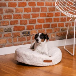 Rexproduct Coco Teddy ümmargune koera- ja kassivoodi (kreemikas) | Sniffy - Parima sõbra heaks