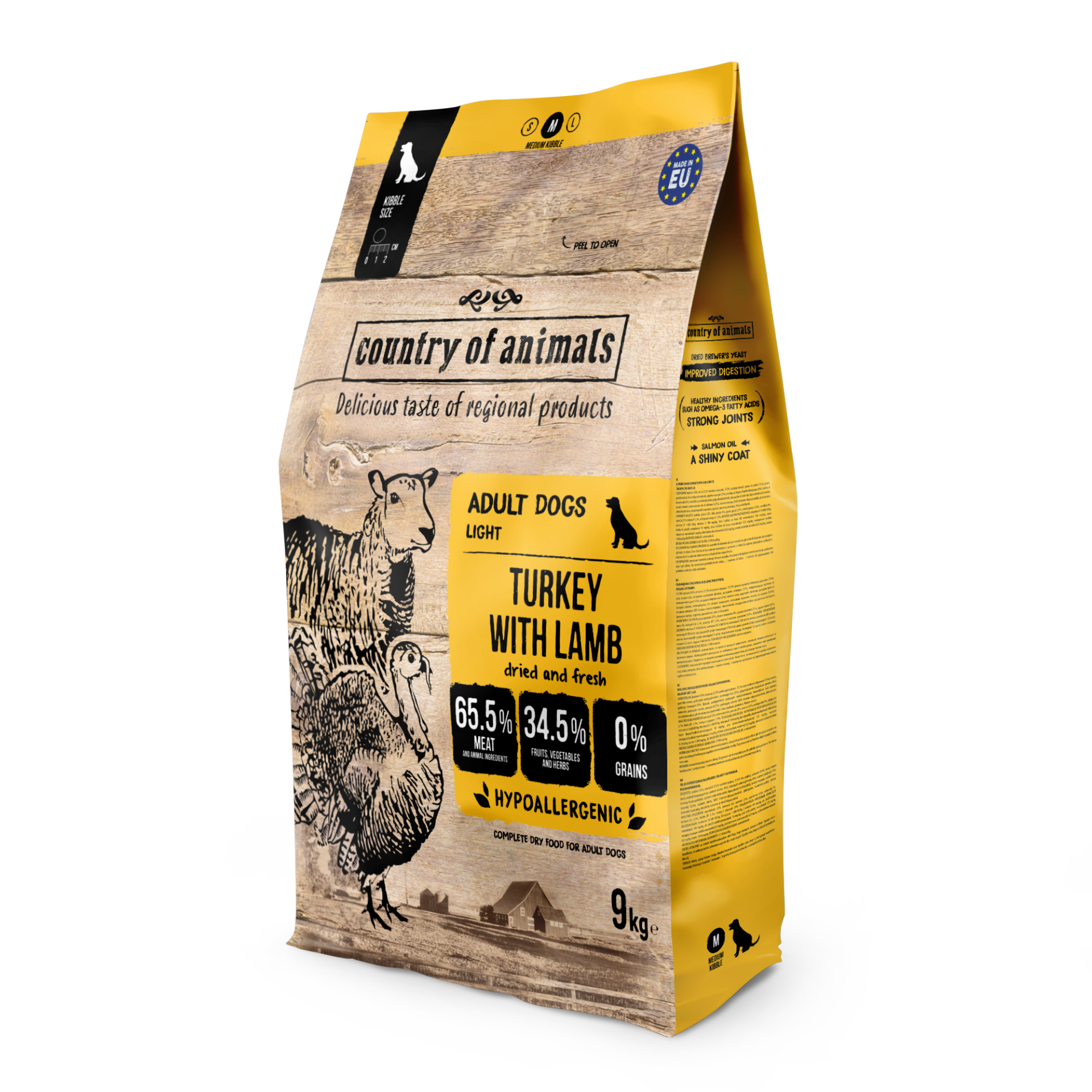 Country of Animals Kalkuni ja Lambalihaga – kuivtoit koertele (Turkey with Lamb) | Sniffy - Parima sõbra heaks Country of Animals Kalkuni ja Lambalihaga – kuivtoit koertele (Turkey with Lamb)