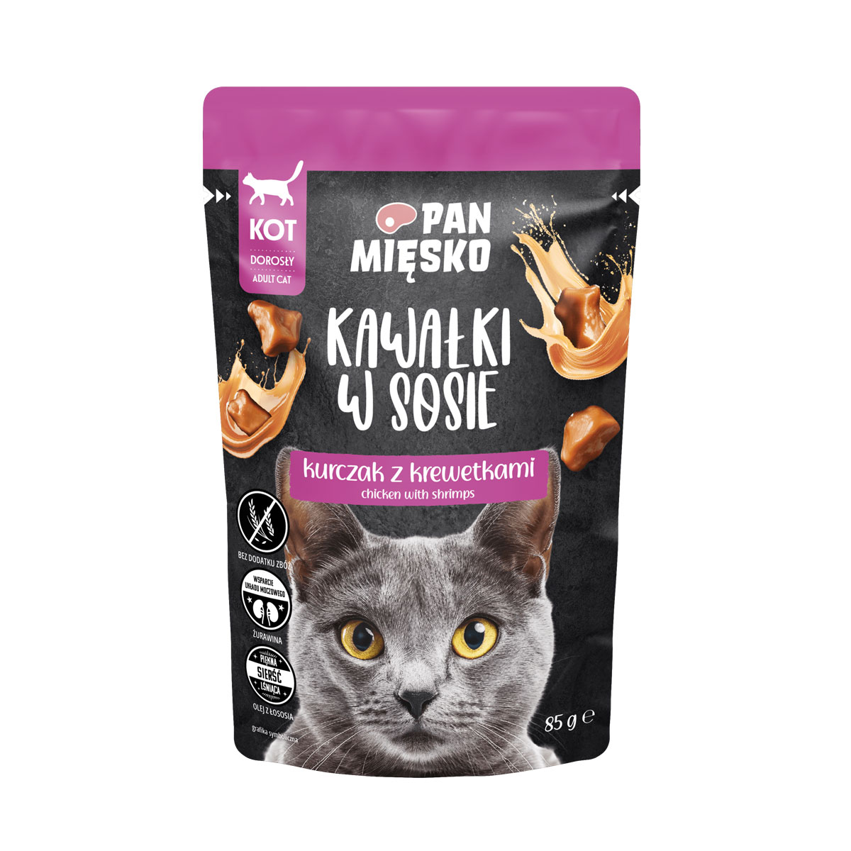 Pan Mięsko märgtoit kassidele – Kana & Krevetid kastmes (85 g) | Sniffy - Parima sõbra heaks Pan Mięsko märgtoit kassidele – Kana & Krevetid kastmes (85 g)
