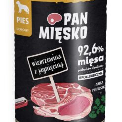 Pan Mięsko märgtoit koerale sealiha ja lambalihaga konserv 400g