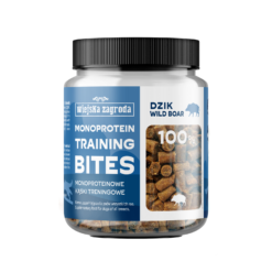 Wiejska Zagroda metssealihaga treeningmaiused koertele. Monoproteiin, teraviljavaba ja sobib tundliku seedimisega koertele.