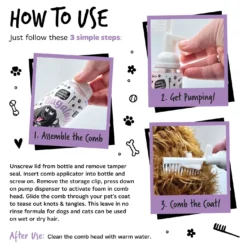 Bugalugs Lavender Chamomile Foam Comb for Dogs Cats - Removes Tangles | Sniffy - Parima sõbra heaks Bugalugs Lavender Chamomile Foam Comb for Dogs Cats - Removes Tangles | Sniffy - Parima sõbra heaks
