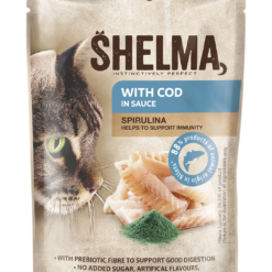 Shelma teraviljavaba kassikonserv tursafileega ja spirulinaga kastmes