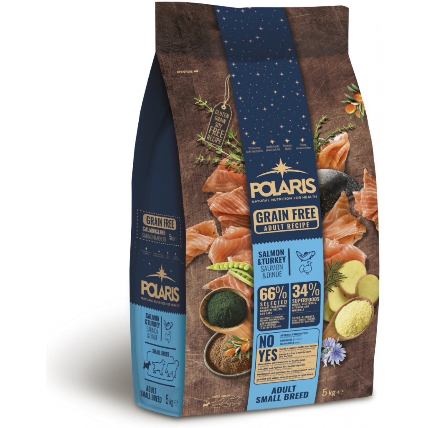 Polaris Grain Free lõhe ja kalkunilihaga kuivtoit väikest tõugu koertele | Sniffy - Parima sõbra heaks Polaris Grain Free lõhe ja kalkunilihaga kuivtoit väikest tõugu koertele